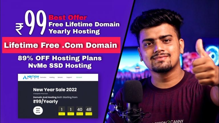Get Lifetime Free .Com Domain With Rs 99/Yearly NVMe Web Hosting Best Offer 2022 Hosting & Domains