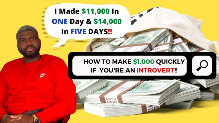 The Fastest Way To Make $1,000 If You’re An Introvert