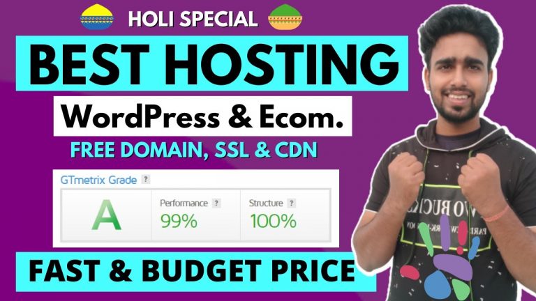Holi Sale Best Hosting for WordPress 2022 & Ecommerce Website | Free Domain, SSL & CDN