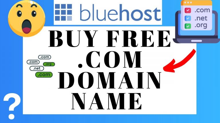 How To Buy Free .COM Domain Name From Bluehost | Bluehost Tutorial