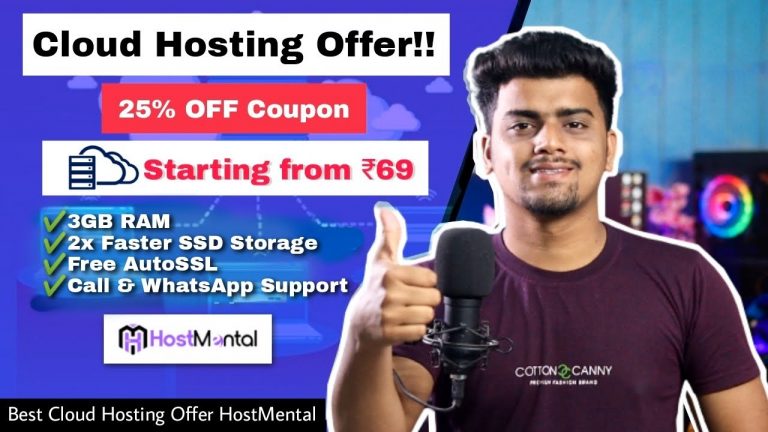 Big Sale! SSD Cloud Hosting OfferRs69 SSD Cloud Hosting + Free .Com Domain | HostMental