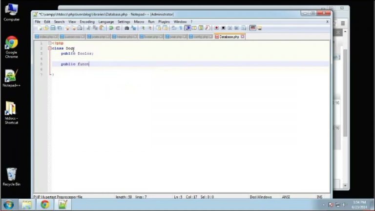 Create database class – Software