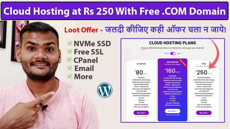 Loot Offer | Cheapest Cloud Hosting With Free .COM Domain | Limited time Offers