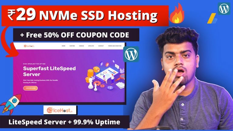 Loot Offer – NVMe SSD Web Hosting @Rs.29 Only Big Sale! Web Hosting+ 50% OFF COUPON IceHost