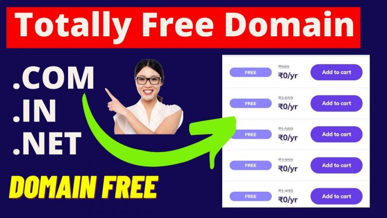 Free Domain | How to get free domain name | Totally free domain name | .com domain | .in domain