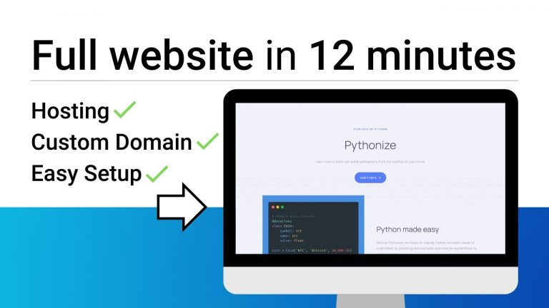 Full Professional Website + Custom Domain in only 12 Minutes Tutorial (Free Hosting)