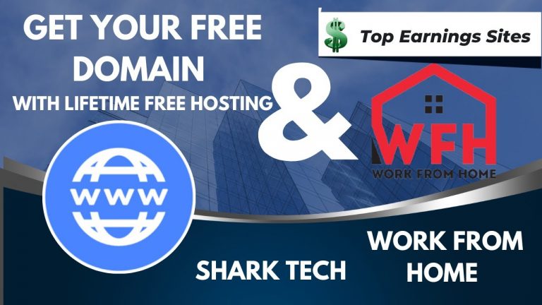 Get Your Free Domain With Lifetime Free Hosting Learn & Earn Top Earning Websites Work From Home