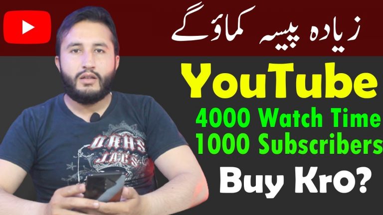 Buy YouTube 1K Subscribers and 4K Watch Time To Make More Money on YouTube?