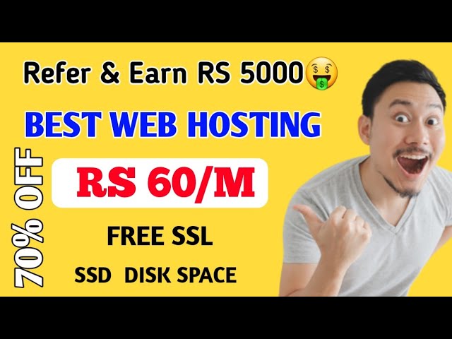 Cheapest Web Hosting & Small Business Hosting RS 60/M | REFER EARN RS 5000 Best Affiliate Program