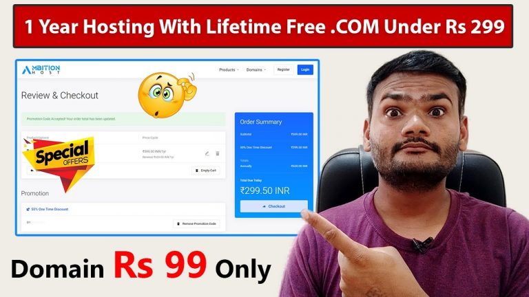 Dhamakaaa Offer | Best Web Hosting With Lifetime Free .COM Under Rs 299 | Limited time offer!