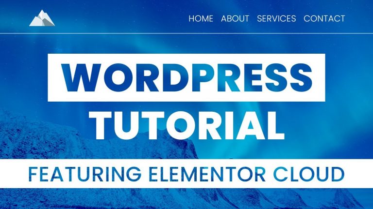 How To Make A WordPress Website Using Elementor Cloud