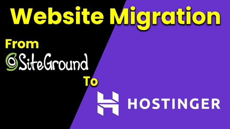 Migrate Website from Siteground to Hostinger | How to migrate website from another web hosting