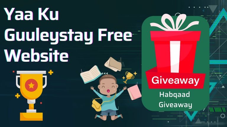 Yaa Ku Guuleystay Habqaad Giveaway | Free Domain & hosting Plus Design Logo Design Online Business