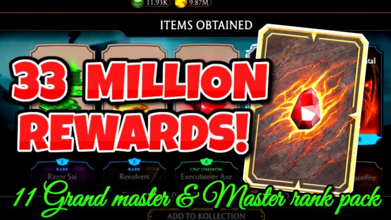 33 Million Faction Wars Rewards | 11 Master & Grand Master Rank Pack | MK Mobile Diamond Characters