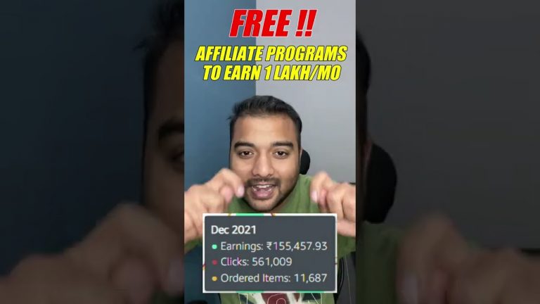Best Affiliate Program to Earn Rs 1 Lakh Monthly Without Investment | Earn Money Online as Student