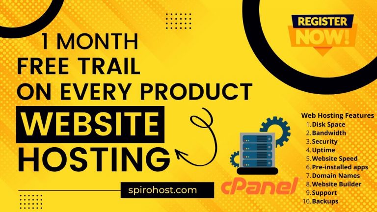 Cheapest Web Hosting | Website Hosting Free | 1 Month Free Trial Hosting | spirohost.com