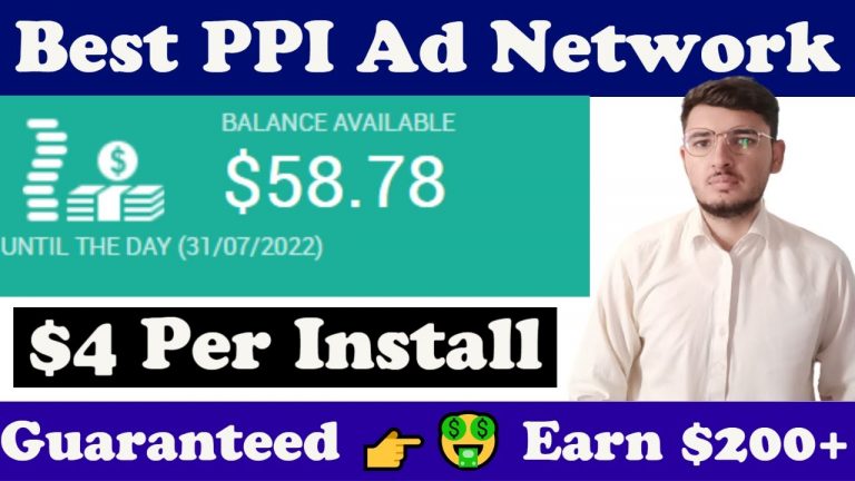 Guaranteed Earn $200+ Monthly Best PPI ad Network Earn $4 Per Install | Online Earning In 2022