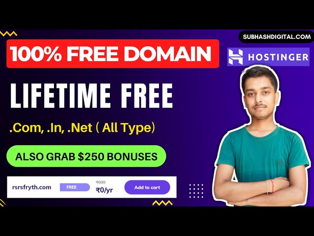 How to Get FREE Domain name From Hostinger 2022 | Life Time Free Domain Offer – All Free TLDs