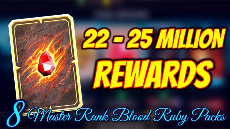 My 22-25 Million Points Faction Wars Rewards | 8 Master Rank Blood Ruby Packs Opening For Diamonds