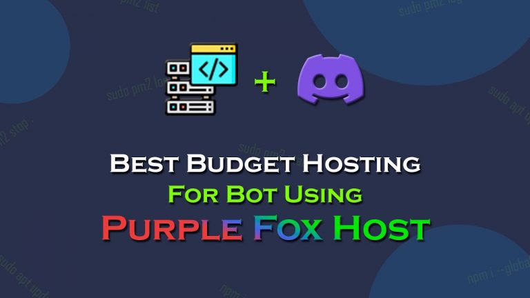 Best Budget Discord Bot Hosting Service | PurpleFoxHost