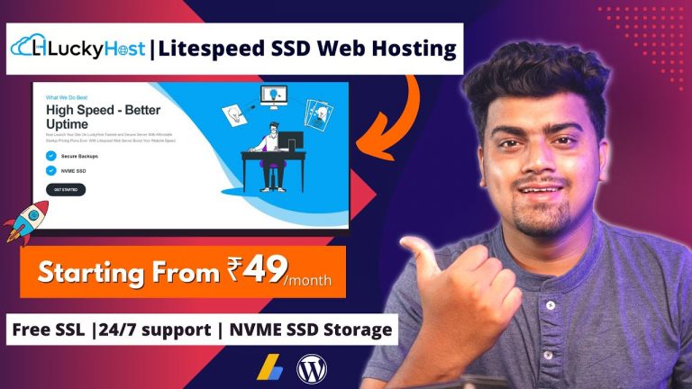 Lucky Host ReviewMost Affordable Web HostingNVME SSD + Free SSL from @Rs.49 Only