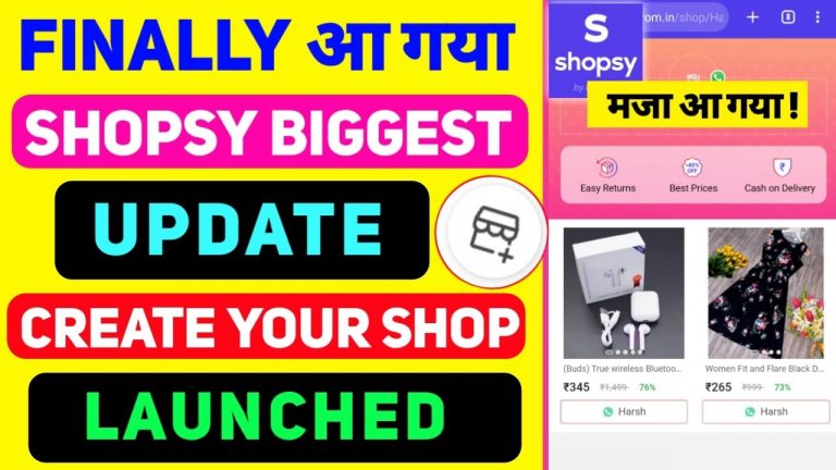Shopsy biggest update launched | make online shopping website free on shopsy | shopsy shop update