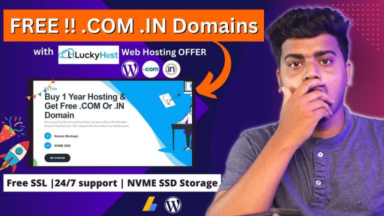 Get FREE .COM .IN Domains With Best Web Hosting OFFER !! Best Hosting Offer 2022 with Free Domains