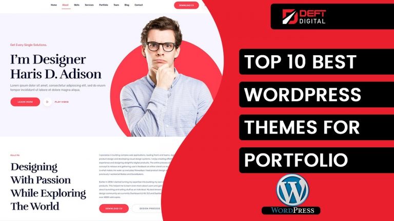 Top 10 Best word Press themes for portfolio websites