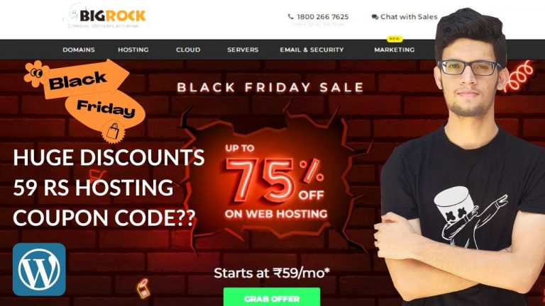 Cheapest Website Hosting @59 Rs | Bigrock Black Friday Sale Live | Coupon Code Inside