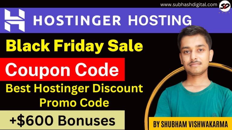 Hostinger Black Friday Discount Coupon Code 2022 | Hostinger Coupon Code “BLACKFRIDAY” |SD
