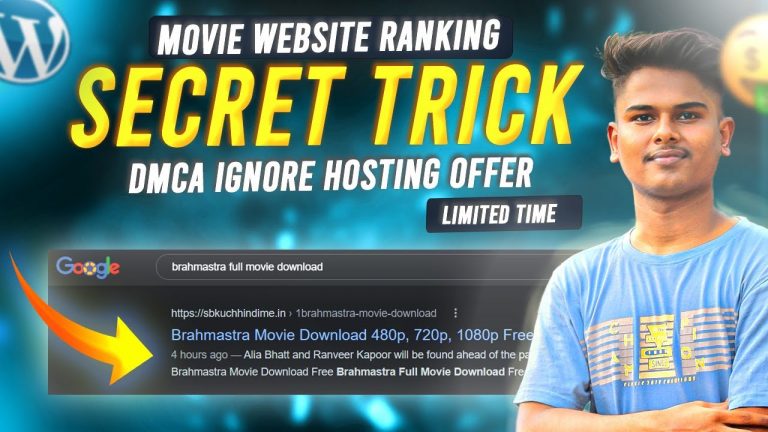 Movie website Ranking secret Trick | best Dmca Ignored hosting offer | movie webiste review