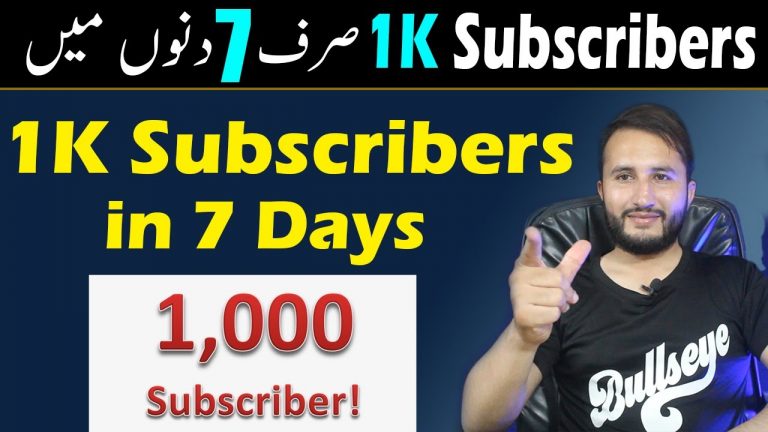 1K YouTube Subscribers in 7 Days