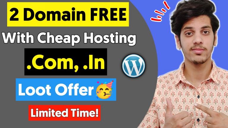 2 Domain FREE (.Com, .In) With Cheapest Hosting | Cheap Web Hosting For WordPress 2023
