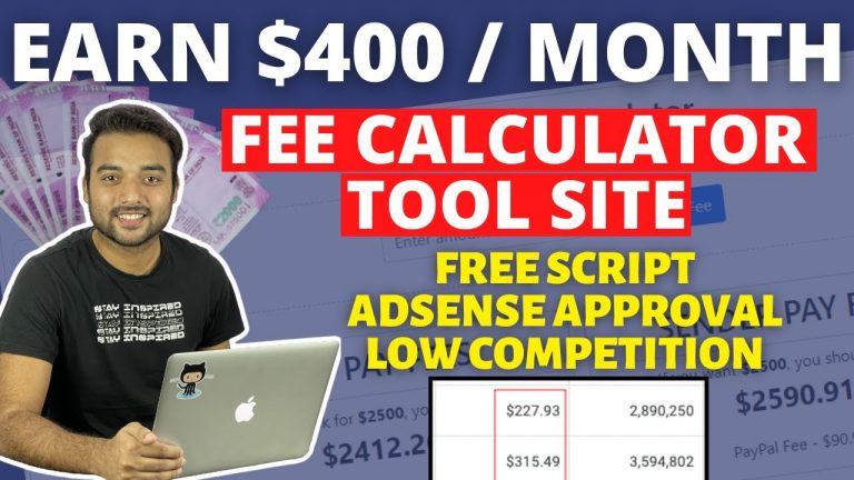 Earn $400 from Online Fee Calculator Tool Site (Full Script) | Earn Money Online from Tool Site