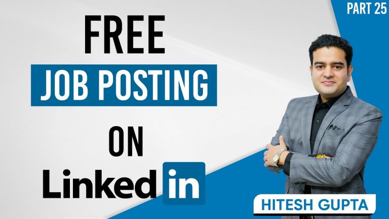FREE Job Posting Sites for Employers | LinkedIn FREE Job Posting | LinkedIn Marketing Course FREE