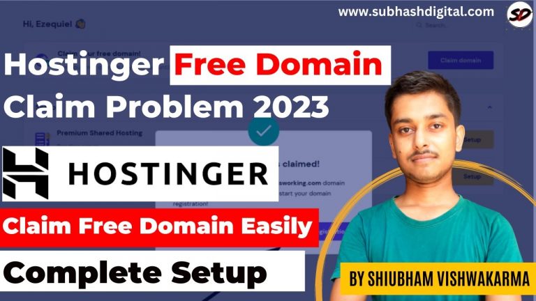 Hostinger Free Domain Claim Problem 2023 | How to Claim Free Domain Name in Hostinger Easily |SD