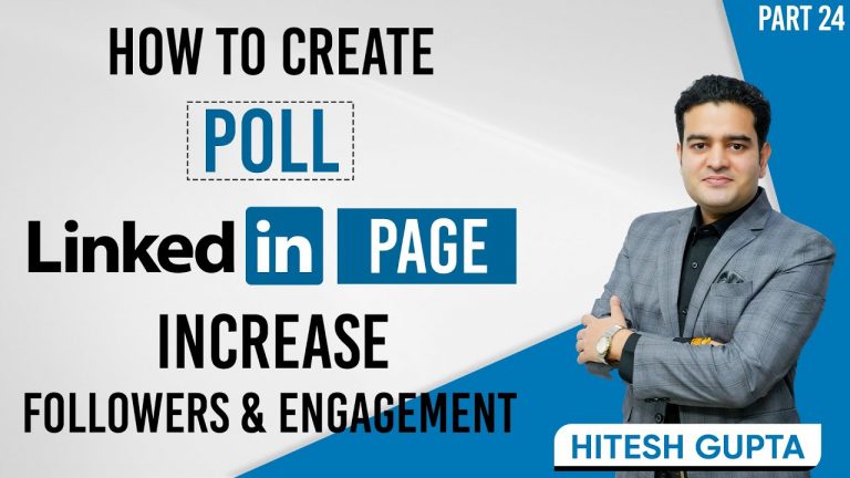 How to create Poll on LinkedIn | Increase Followers on Linkedin Company Page | linkedincourse