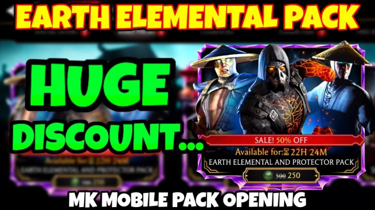 MK Mobile Pack Opening. Earth Elemental and Protector Pack. Huge Discount on Diamond Packs