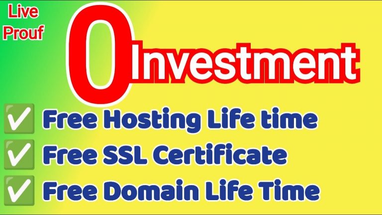 life Time Free Web Hosting 100% Free 0 Investment//free domain and hosting