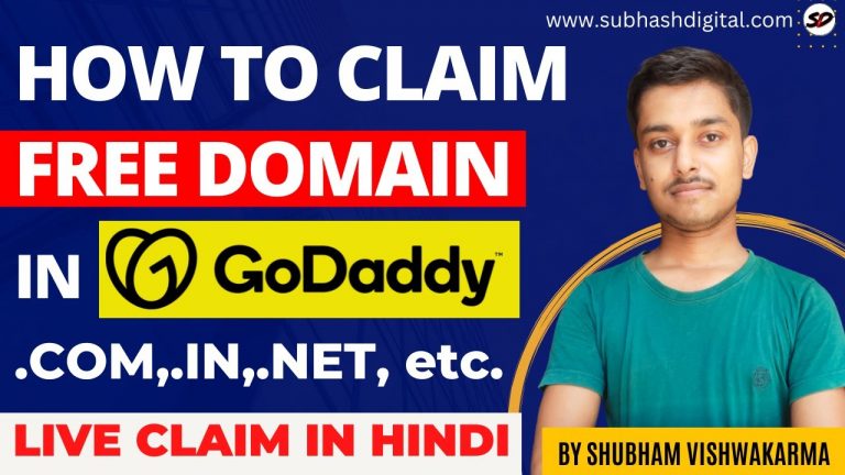 How to Claim Free Domain in Godaddy 2023 | FREE .com, .net, .in, .org etc |GoDaddy Tutorial