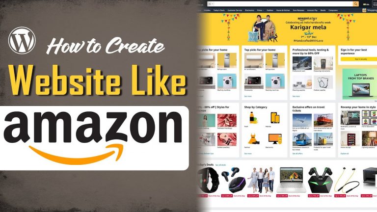 How to Make A Website Like Amazon