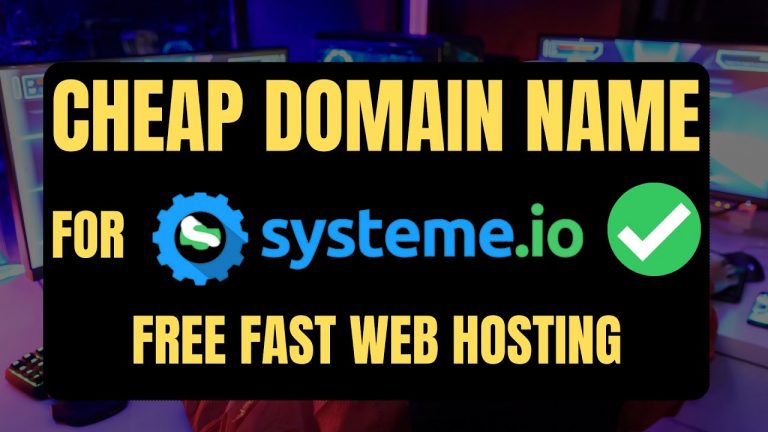 How to get cheap domain name for systeme io | unlimited free web hosting lifetime