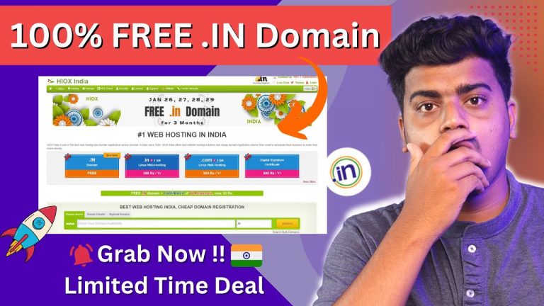 Free .in DomainHOIX India FREE .IN Domain Offer !! Grab Now Limited Time Deal | Best Domain Offer