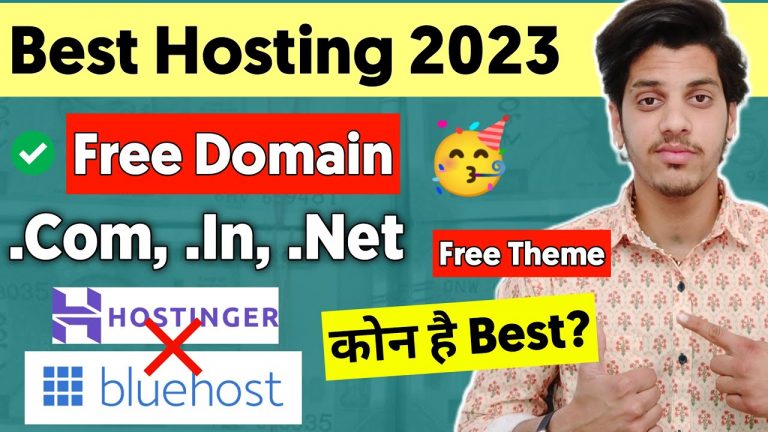 Best WordPress Hosting FREE .Com Domain | Hostinger Vs BlueHost | Best Web Hosting For WordPress