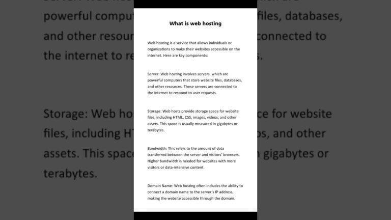 what is web hosting.webhosting web