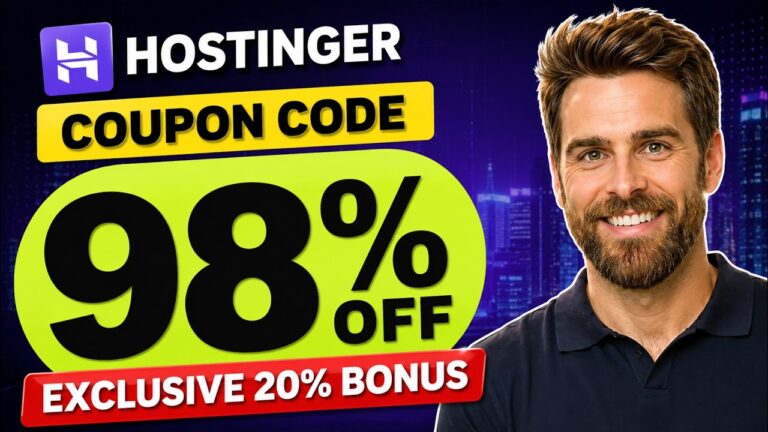 Hostinger Coupon Code 2026 | 20% EXTRA Hostinger DISCOUNT | Hostinger Code Promo