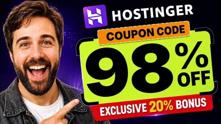 Hostinger Coupon Code 2026 | EXCLUSIVE 20% EXTRA DISCOUNT | Hostinger Website Builder