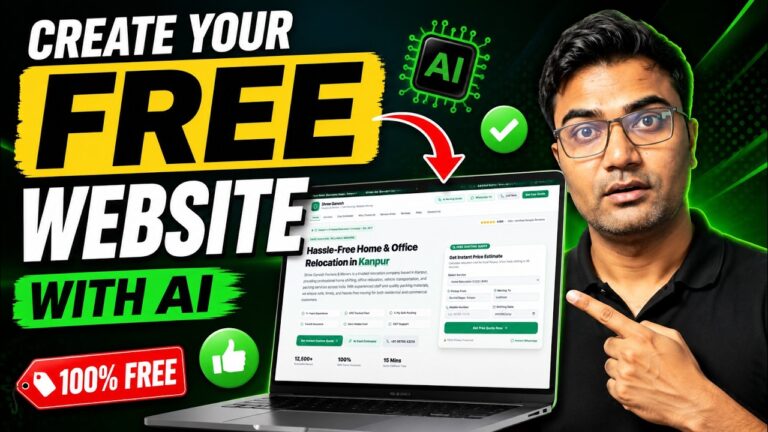 How to Create a FREE Website With AI 2026 | AI Se Free Website Banakar Live Kare Complete Tutorial