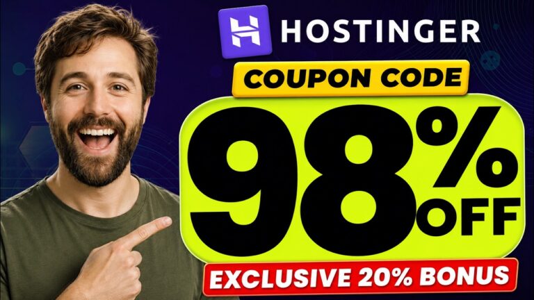 Hostinger Coupon Code | 20% Extra Hostinger Discount | BEST Web Hosting Deal Hostinger Promo Code