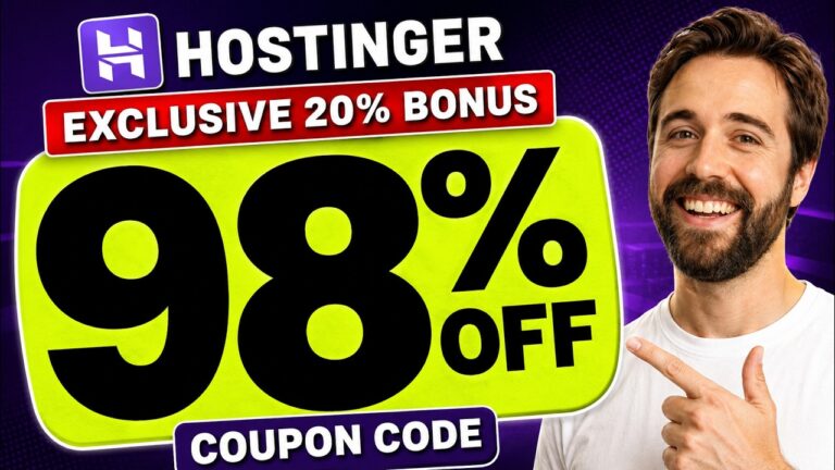Hostinger Coupon Code 2026 💥 HUGE SAVINGS | Hostinger Promo Code | EXTRA 20% Hostinger Discount Code